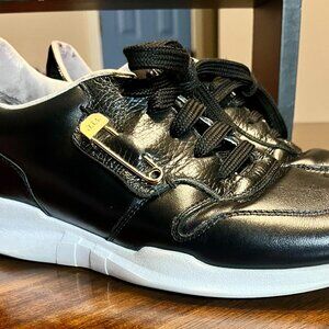John Galliano Paris Women's Black Leather Sneakers Size 8.5